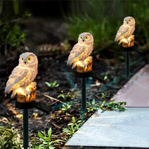 Solar Light Owl Lamp for Outdoor Garden