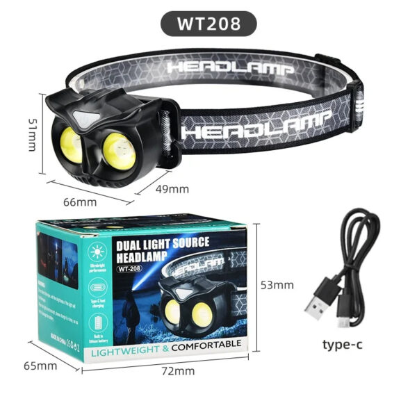 LAMP-08 Owl Cob Headlamp_rechargeable