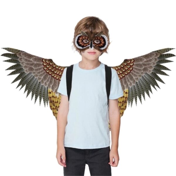 MASK-01 Halloween Owl Mask with Wings for Kids