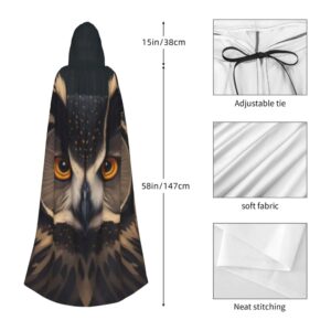 MASK-05 Owl Hooded Cloak Halloween Cosplay Costume