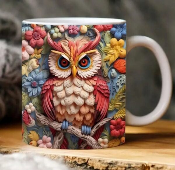 Owl 3D Painting Mug