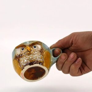 Painted Owl Tea Cup