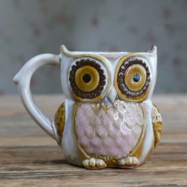 Owl Shape Ceramic Mug for Breakfast