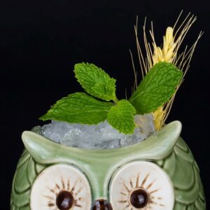 Green Owl Hawaiian Tiki Mug