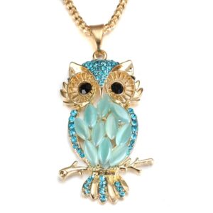 Golden Owl Pendance Necklace for Lady