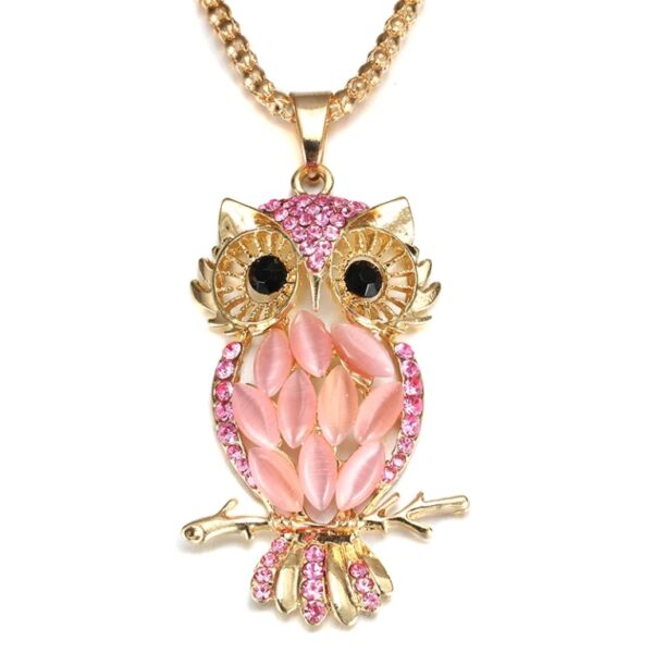 Golden Owl Pendance Necklace for Lady