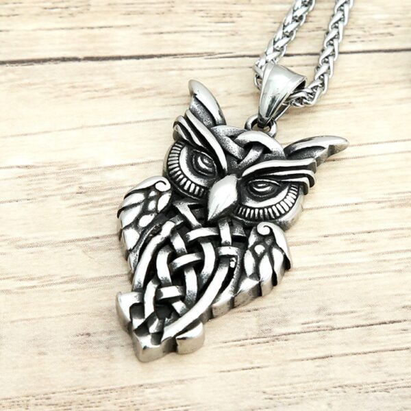 Retro Nordic Viking Owl Necklace