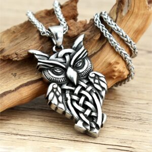 Retro Nordic Viking Owl Necklace