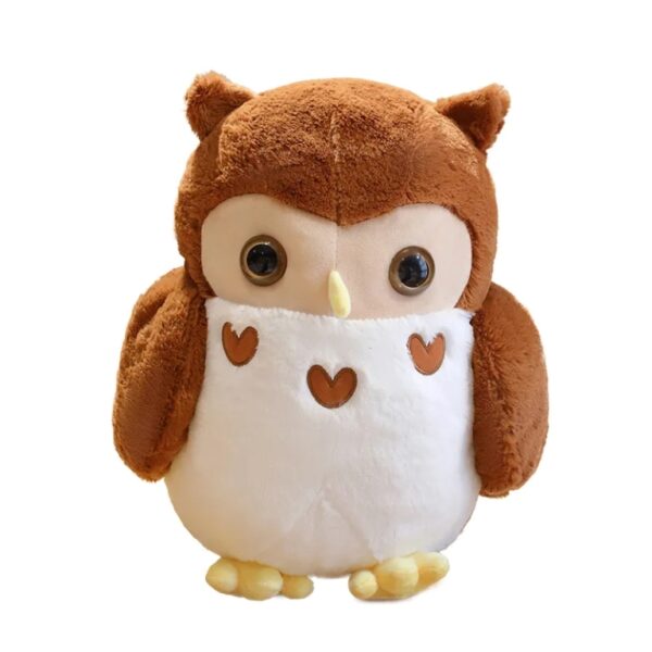 30-40cm Cute Cartoon Owl Plush Toy-BROWN