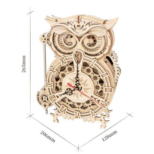 3D Wooden Owl Clock Puzzle