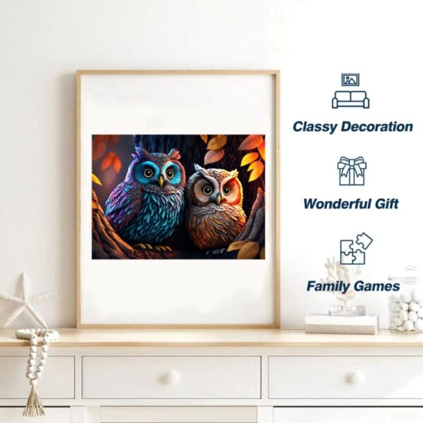 Owl Couple Wooden Jigsaw Puzzles for Adult