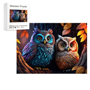 Owl Couple Wooden Jigsaw Puzzles for Adult