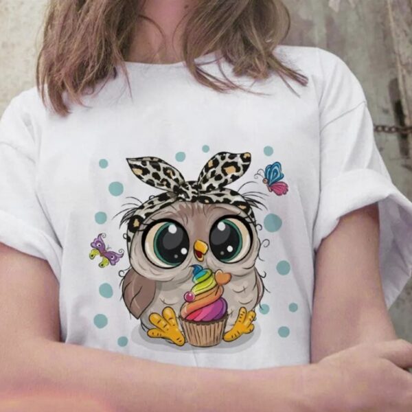 Cute Owl Wear Leopard Bandana Shirt