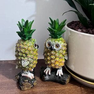 Pineapple Owl Statue 20cm