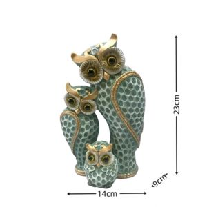 3pcs Owl Family Statue